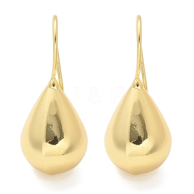 Teardrop Brass Dangle Earrings EJEW-B132-06G-1