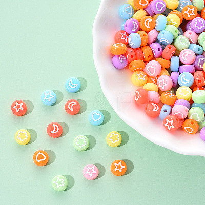 Opaque Acrylic Beads MACR-YW0001-18A-1