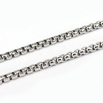 Tarnish Resistant 304 Stainless Steel Box Chains CHS-L001-29-2.5mm-1