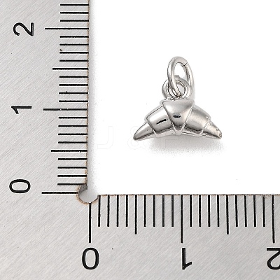 Rack Plating Croissant Brass Pendants KK-M293-02P-1