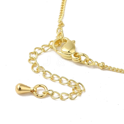 Brass Micro Pave Clear Cubic Zirconia Pendants Necklaces NJEW-K269-05G-03-1