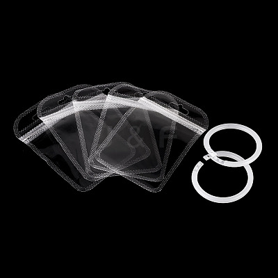 50Pcs Transparent Plastic Resealable Packaging Bags OPP-TA0001-28-1