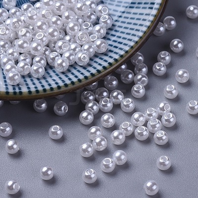 Imitated Pearl Acrylic Beads PACR-4D-1-1