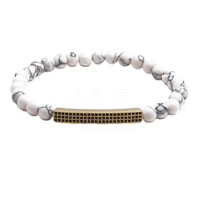 6MM Natural Howlite Beaded Bracelets PY2315-2-1