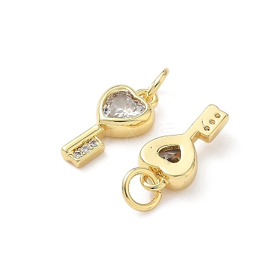 Brass Micro Pave Cubic Zirconia Pendants KK-L239-009G-1