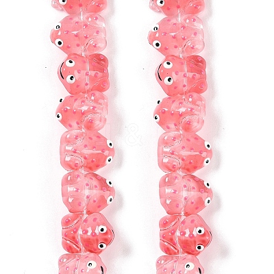 Transparent Glass Enamel Beads Strands GLAA-B021-05H-1