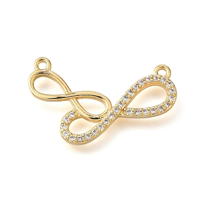 Brass Micro Pave Clear Cubic Zirconia Pendants KK-U065-12G-1