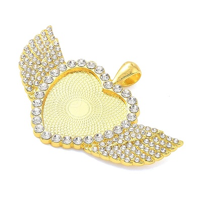 Alloy Rhinestone Big Pendant Cabochon Settings RB-CBA40A4-02G-02-1