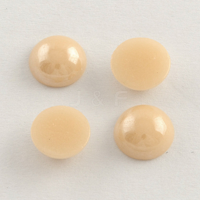 Pearlized Plated Opaque Glass Cabochons PORC-S801-4mm-13-1