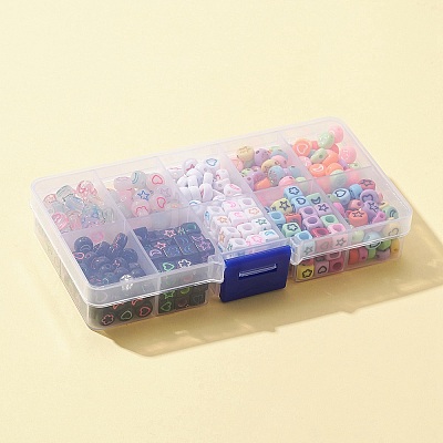 511Pcs 10 Style Transparent & Opaque Mixed Color Acrylic Beads MACR-FS0001-34-1