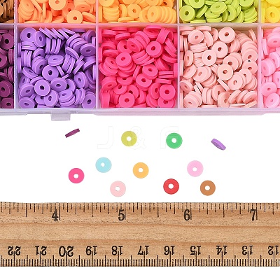 3600Pcs 24 Colors Handmade Polymer Clay Beads CLAY-YW0001-11A-1
