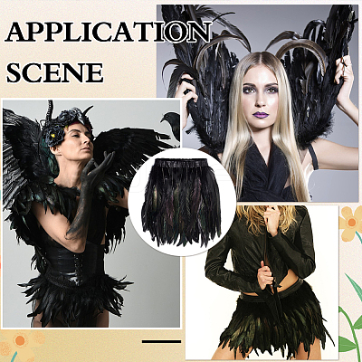 Fashion Feather Cloth Strand Costume Accessories DIY-WH0308-838-1