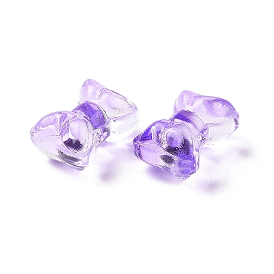 Transparent Spray Painted Glass Beads LS-GLAA-I050-11B-1