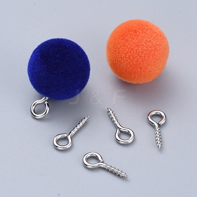 Non-Tarnish 304 Stainless Steel Screw Eye Pin Peg Bails X-STAS-K171-52P-10x4mm-1