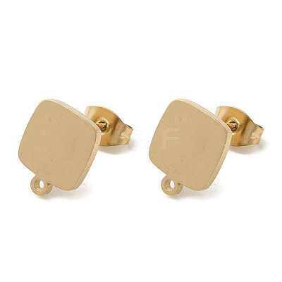 Ion Plating(IP) 304 Stainless Steel Stud Earring Findings X-STAS-I206-06G-1