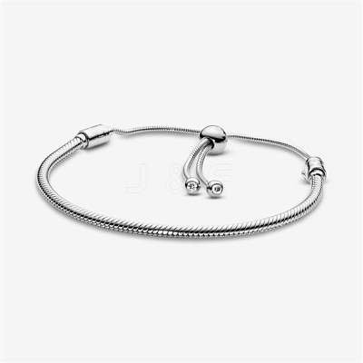 Adjustable Silver Geometry Bracelets BJEW-BB67041-A-1