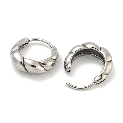 316 Surgical Stainless Steel Hoop Earrings EJEW-D096-12AS-25-1