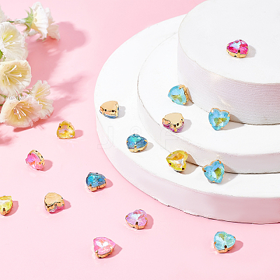60Pcs 6 Colors Sew on Rhinestone GLAA-DC0001-05-1