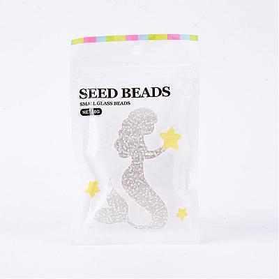 FGB 12/0 Grade A Transparent Silver Lined Round Glass Seed Beads X-SEED-A022-F12-34-1
