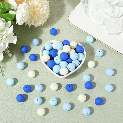 Rubberized Style Imitated Silicone Acrylic Beads MACR-PA0001-06A-02-1