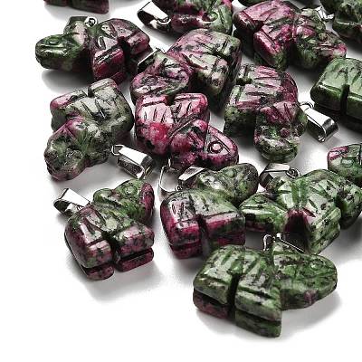 Dyed Natural Marble Pendants G-B127-05P-04-1