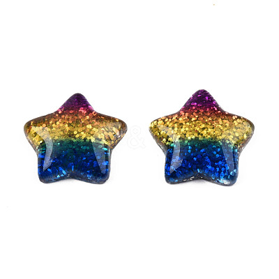 Rainbow Resin Cabochons CRES-Q197-46-1