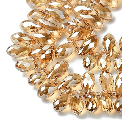 Transparent Electroplate Glass Beads Strands GLAA-K064-07A-PL01-1