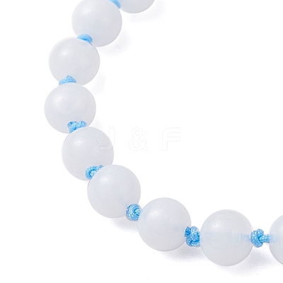 Acrylic Beaded Braided Bead Bracelets for Men Women BJEW-JB12493-1