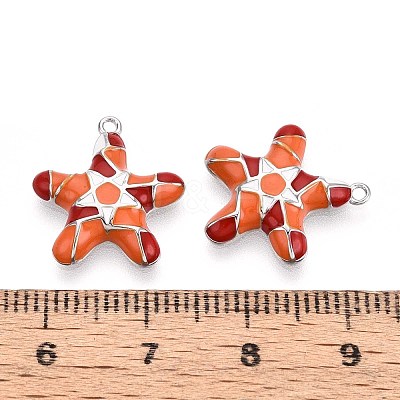 Brass Enamel Pendants KK-T071-30P-1