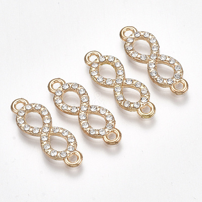 Alloy Rhinestone Links connectors X-ALRI-T004-20G-1