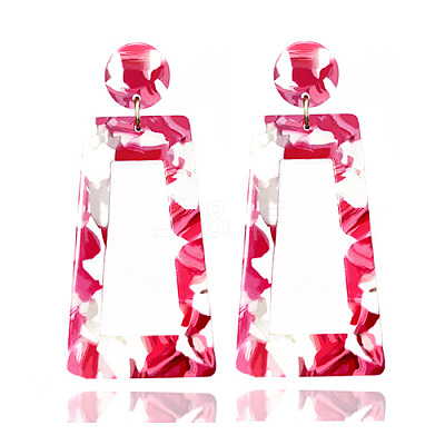 Alloy Acetic Acid Dangle Stud Earrings FS-WG80CFF-06-1