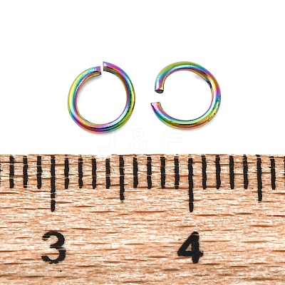 Ion Plating(IP) 304 Stainless Steel Open Jump Rings STAS-N098-062F-01-1