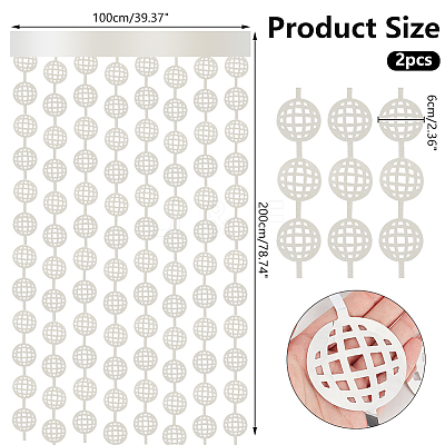 2M Round PET Decorative Ribbon OCOR-WH0086-44-1
