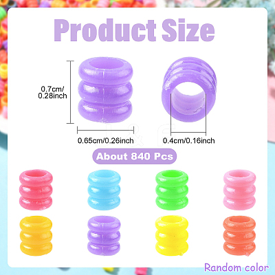 120G Opaque Polystyrene(PS) Plastic European Groove Beads KY-YW0002-24-1