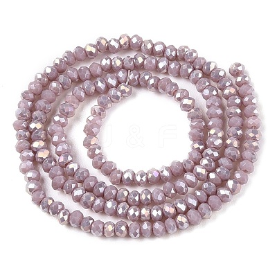 Electroplate Glass Beads Strands EGLA-A044-P1mm-B13-1