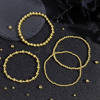 240Pcs 3 Styles Brass Solid Beads KK-ME0002-70-1