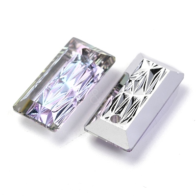 Embossed Glass Rhinestone Pendants GLAA-J101-07B-001VL-1