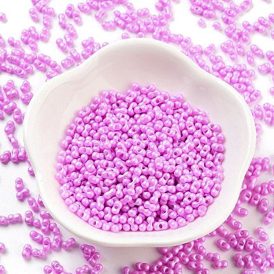 Opaque Colours Glass Seed Beads SEED-A033-06I-1