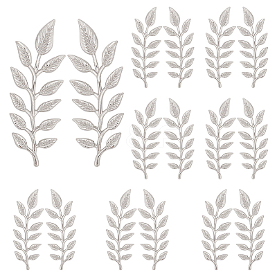 8 Pairs Leaf Alloy Lapel Pin Backs for Backpack Clothes JEWB-HY0001-51P-1
