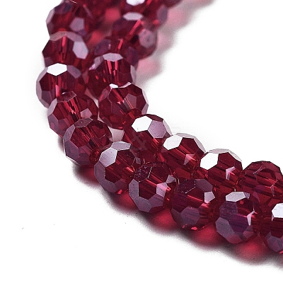 Electroplate Transparent Glass Beads Strands EGLA-A035-T4mm-A02-1
