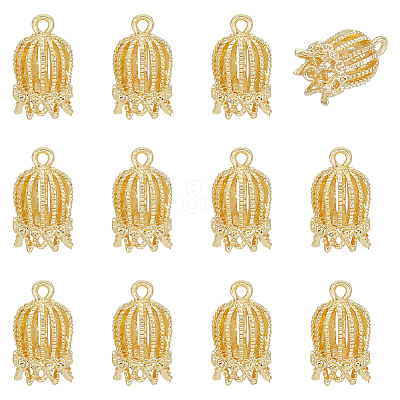 12Pcs Brass Connector Rhinestone Settings KK-PH0010-47-1