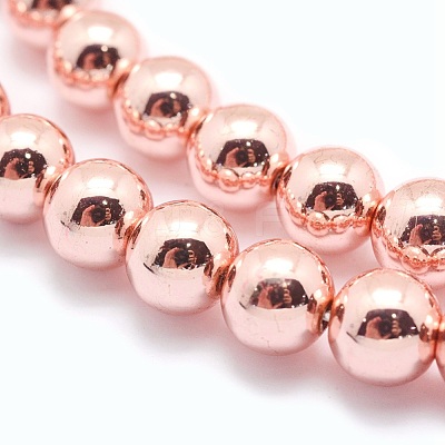 Electroplate Non-magnetic Synthetic Hematite Beads Strands G-L485-01D-RG-1