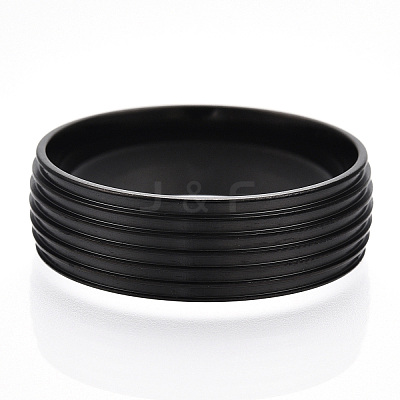 201 Stainless Steel Grooved Finger Ring Settings STAS-WH0047-02EB-1