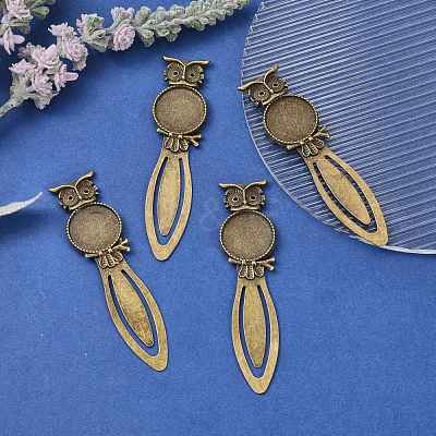 Iron Bookmark Cabochon Settings X-PALLOY-N0084-20AB-NF-1