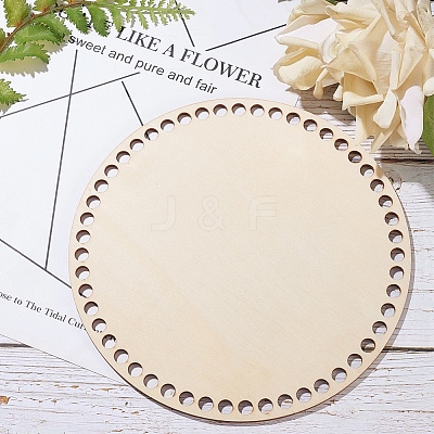 Cedar Wooden Basket Bottoms WOOD-WH0098-58-1