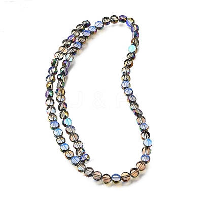 Electroplated Transparent Glass Beads Strands GL-CBA98F0-06B-05-1