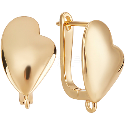 10Pcs Brass Hoop Earrings Findings FIND-BBC0002-17-1