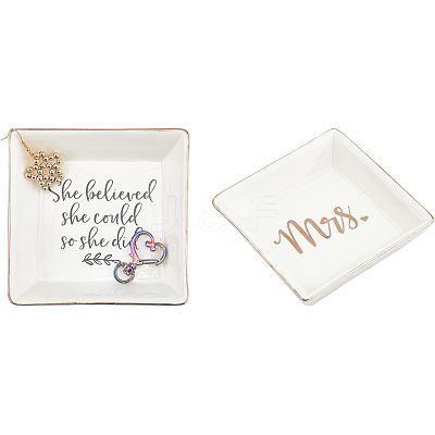 Porcelain Jewelry Plate DJEW-FG0001-05-1