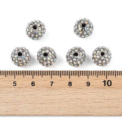 Alloy Rhinestone Beads RB-A034-10mm-A28P-1