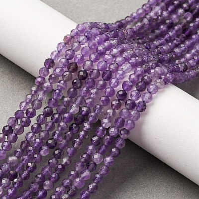 Natural Amethyst Beads Strands G-C226-B06-4mm-1
